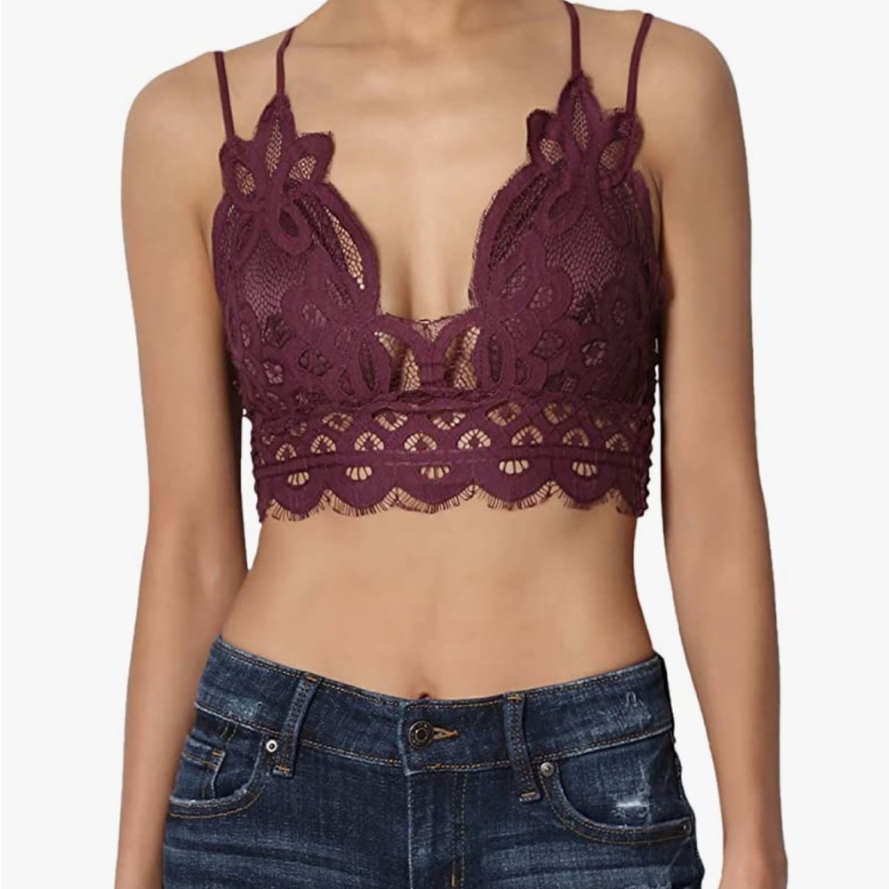 Cross strap lace bralette